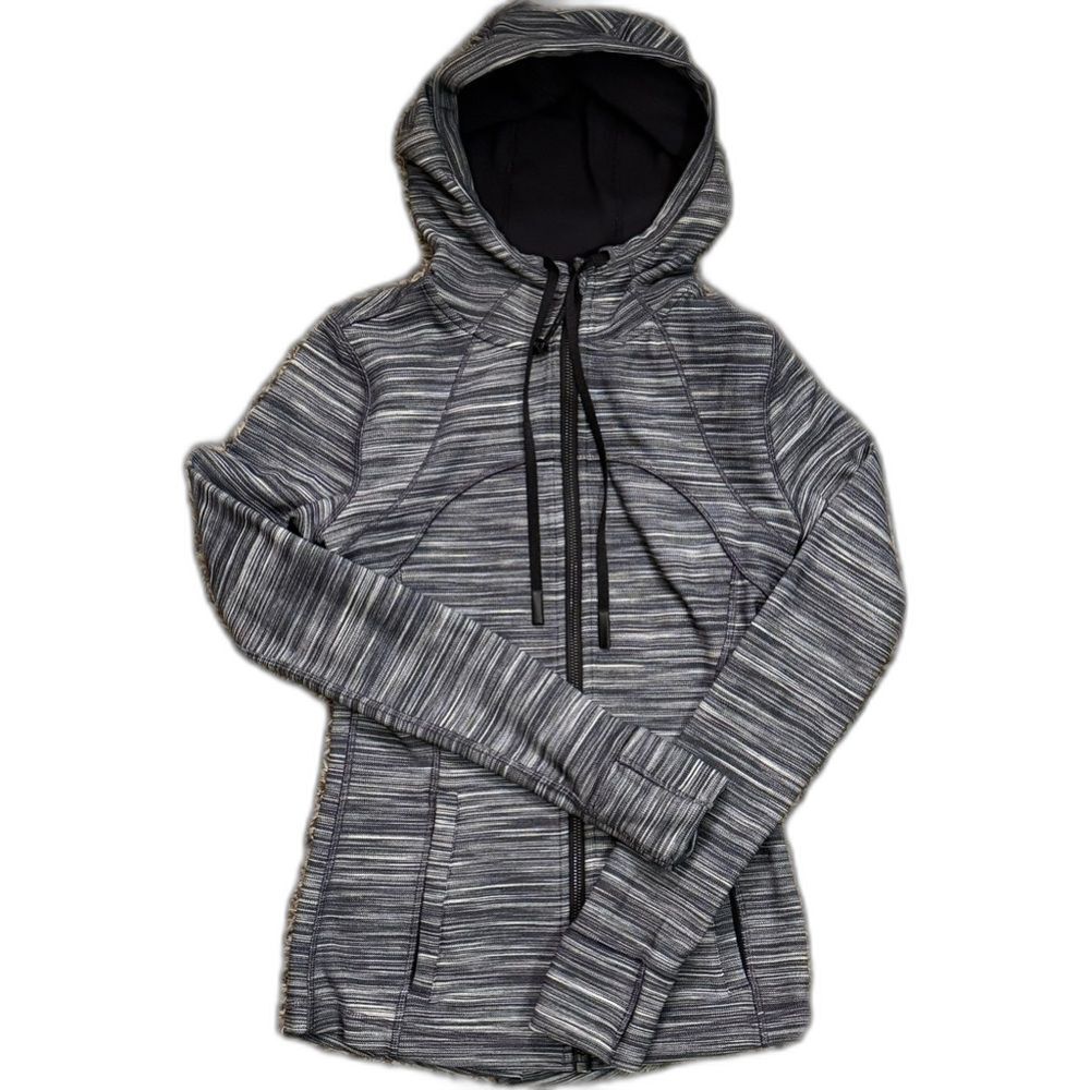 Lululemon Hooded Define Jacket Gray Space Nulu Full Zip Womens Size 6 Athleisure